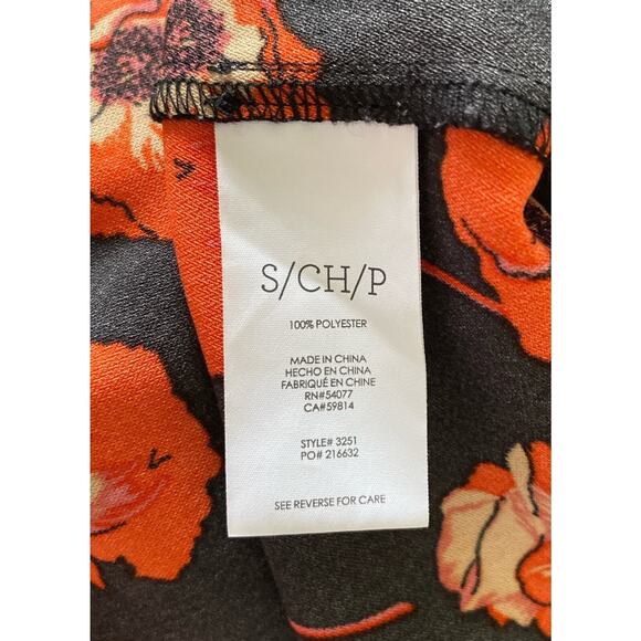 CABI Womens Size Small Short Sleeve Floral Back Slit Flanders Swing Shirt Top - Picture 7 of 8